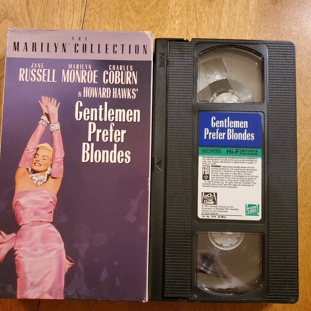 Gentlemen Prefer Blondes VHS 1992 Marilyn Monroe - Picture 4 of 4
